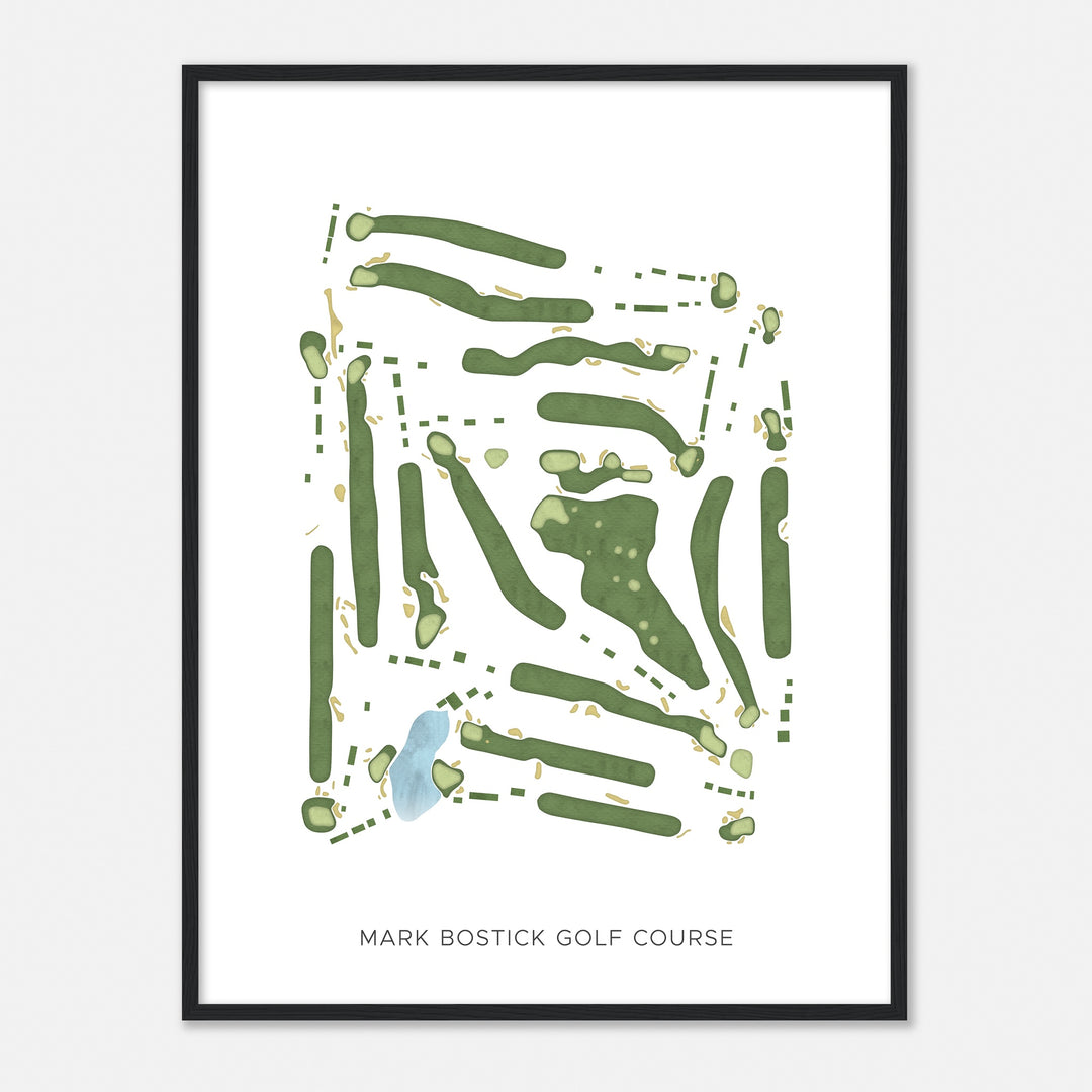 Print of Mark Bostick Golf Course Modern Map