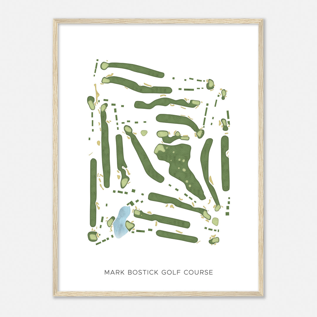 Print of Mark Bostick Golf Course Modern Map