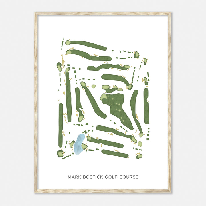 Print of Mark Bostick Golf Course Modern Map