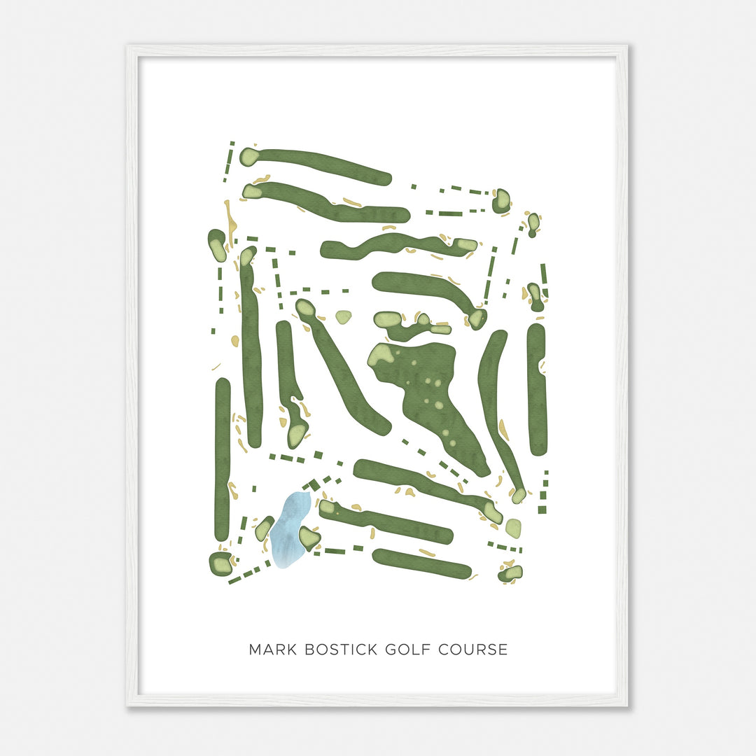 Print of Mark Bostick Golf Course Modern Map