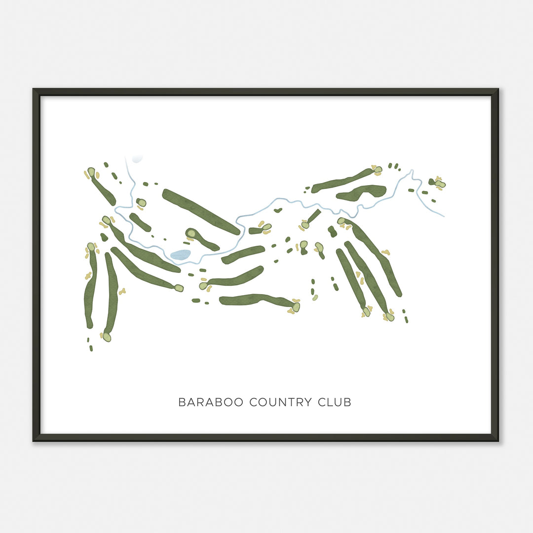 Print of Baraboo Country Club Modern Map