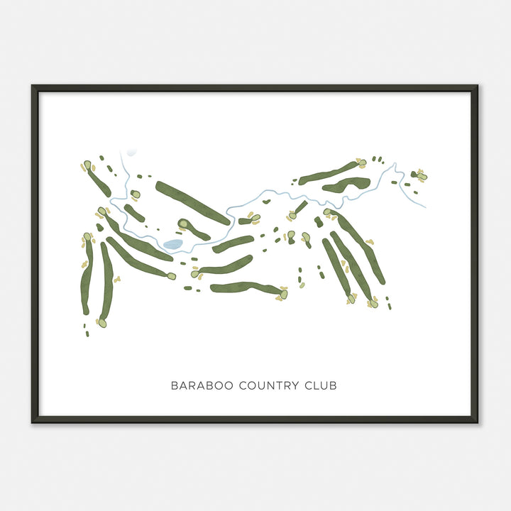 Print of Baraboo Country Club Modern Map
