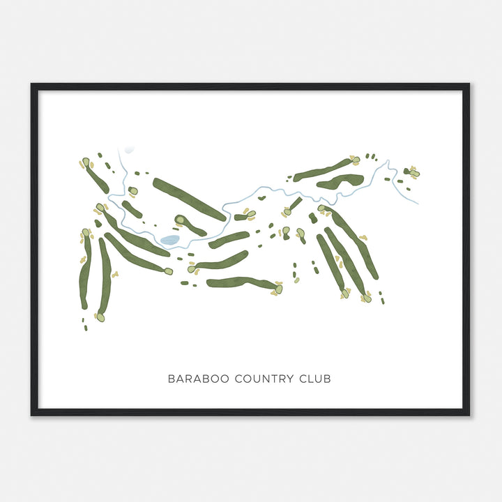 Print of Baraboo Country Club Modern Map