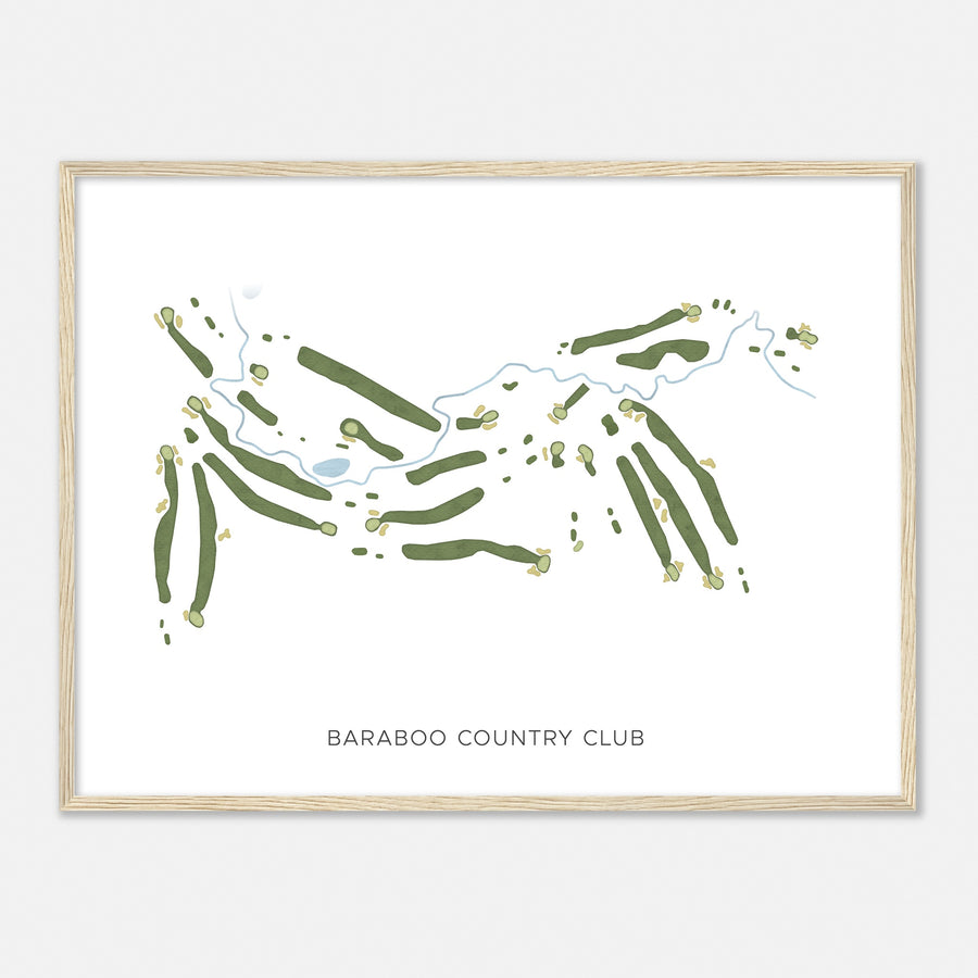 Print of Baraboo Country Club Modern Map