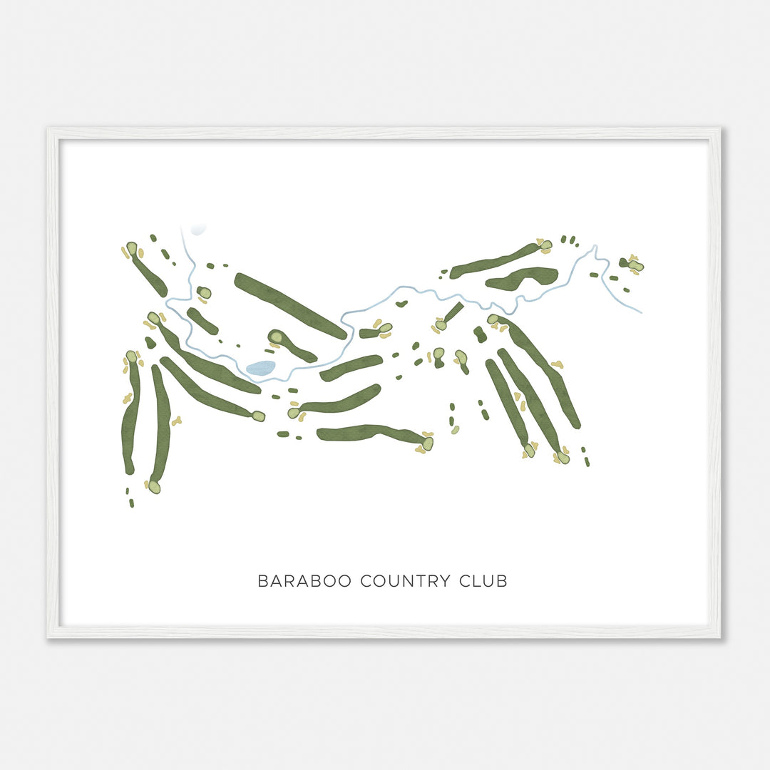 Print of Baraboo Country Club Modern Map