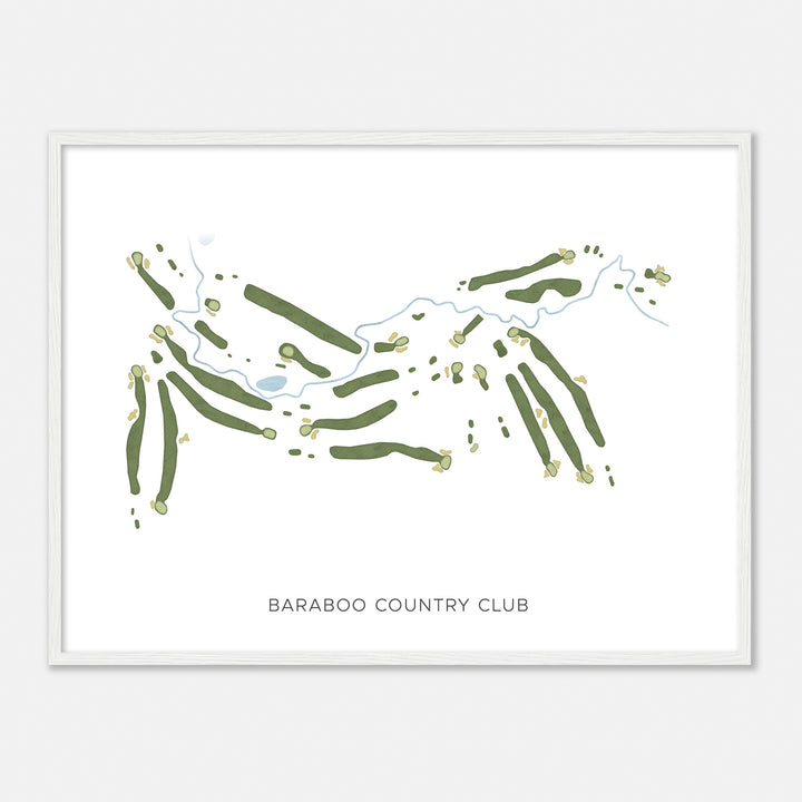 Print of Baraboo Country Club Modern Map