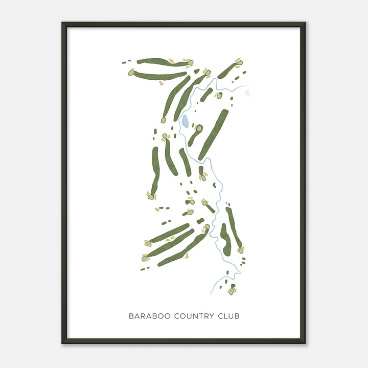 Print of Baraboo Country Club Modern Map