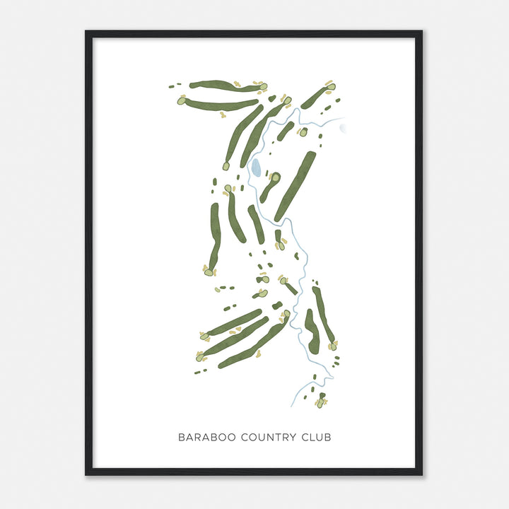 Print of Baraboo Country Club Modern Map