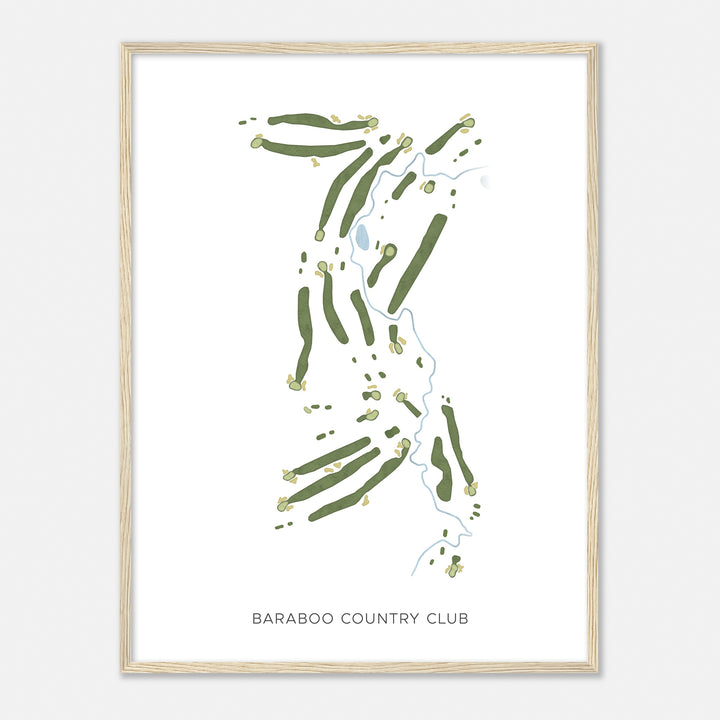 Print of Baraboo Country Club Modern Map
