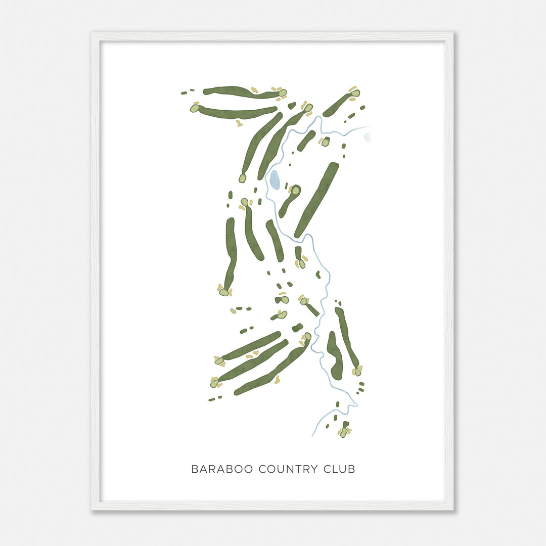 Print of Baraboo Country Club Modern Map