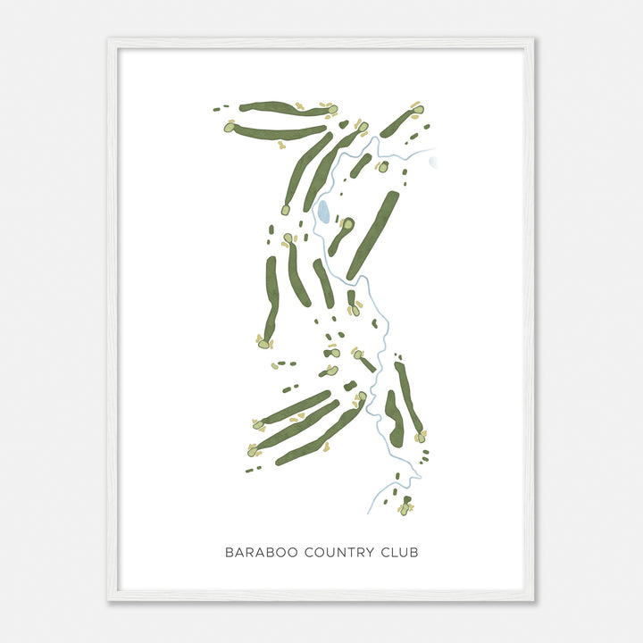 Print of Baraboo Country Club Modern Map