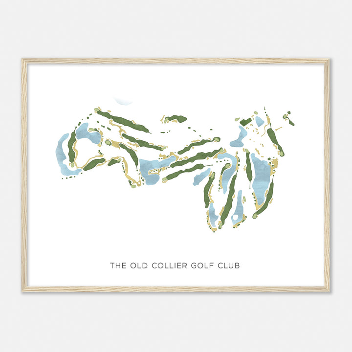 Print of The Old Collier Golf Club Modern Map