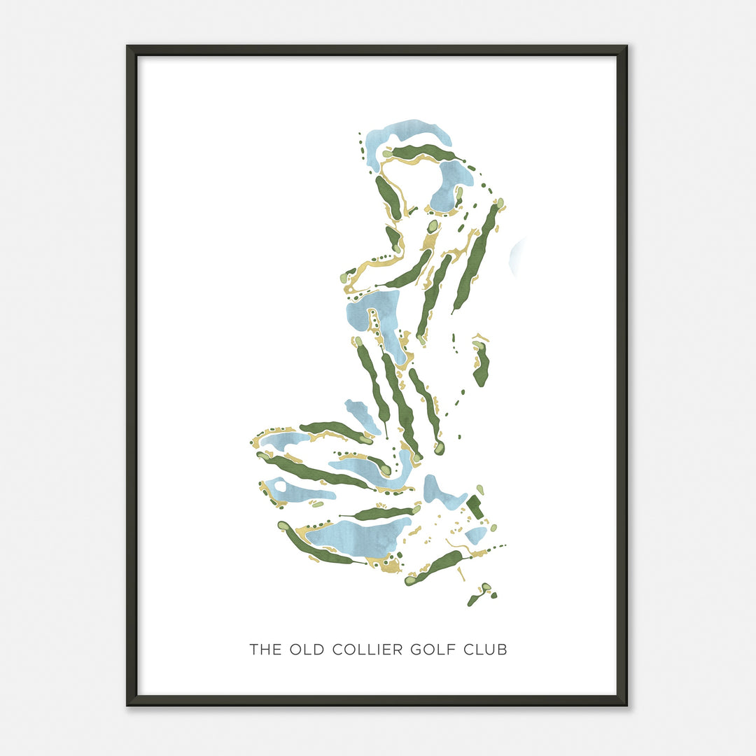 Print of The Old Collier Golf Club Modern Map