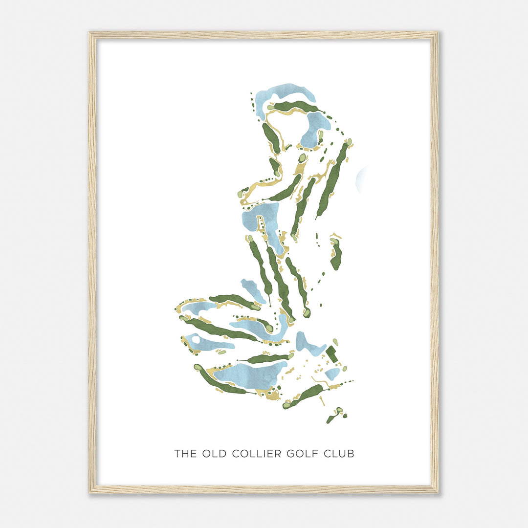 Print of The Old Collier Golf Club Modern Map