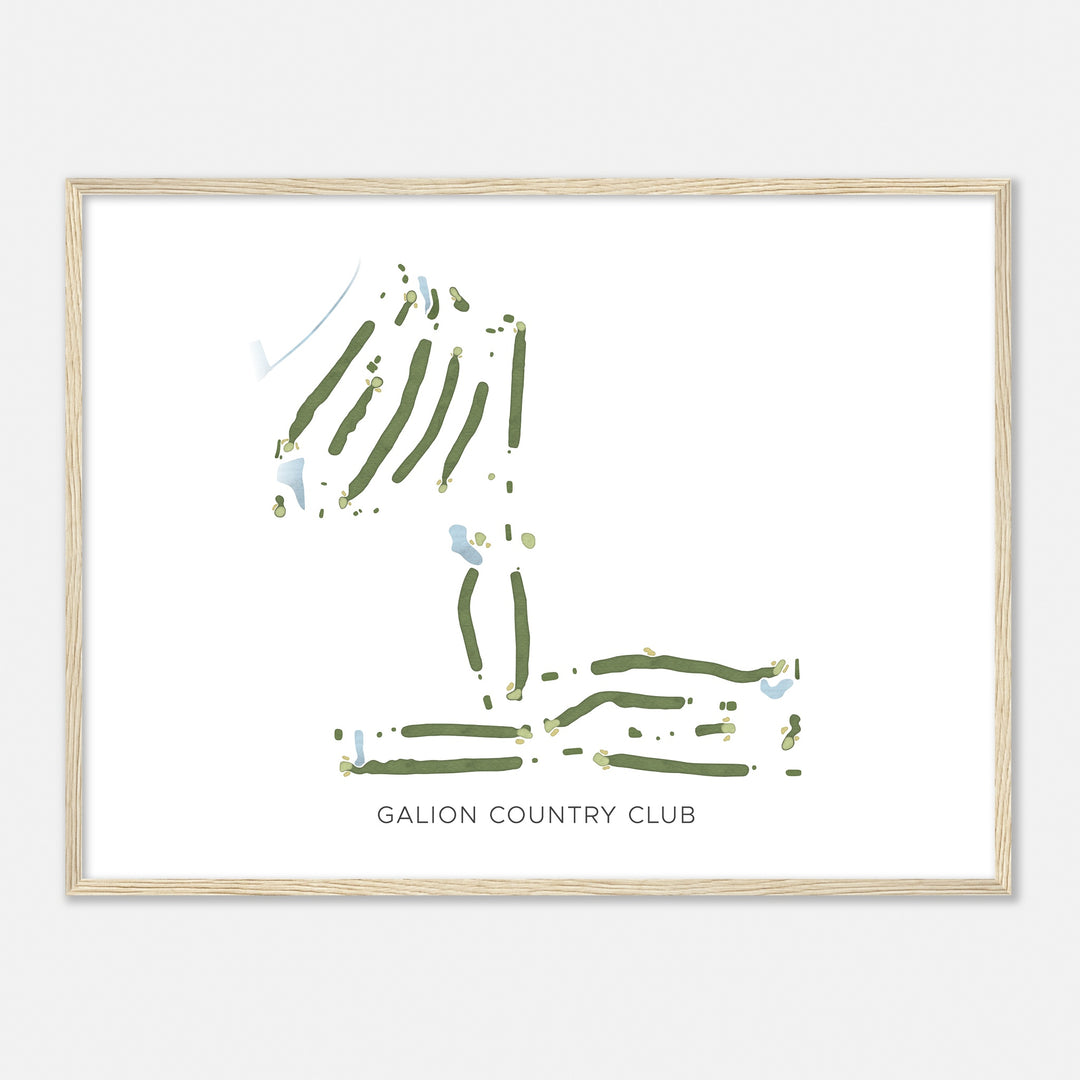 Print of Galion Country Club Modern Map