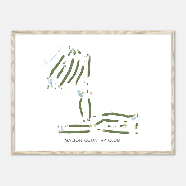 Print of Galion Country Club Modern Map