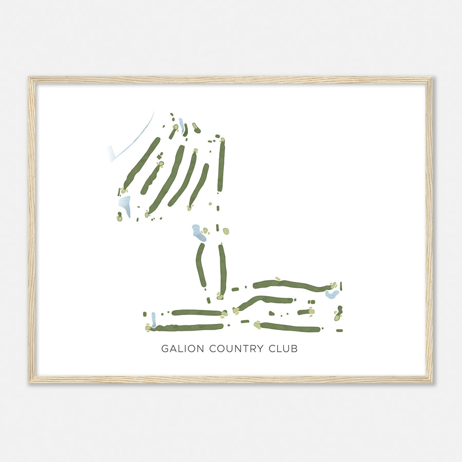Print of Galion Country Club Modern Map