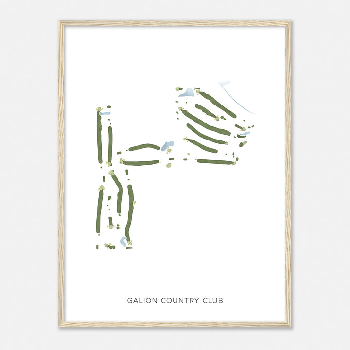 Print of Galion Country Club Modern Map