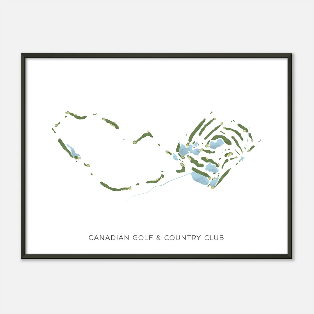 Print of Canadian Golf & Country Club Modern Map