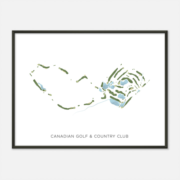 Print of Canadian Golf & Country Club Modern Map