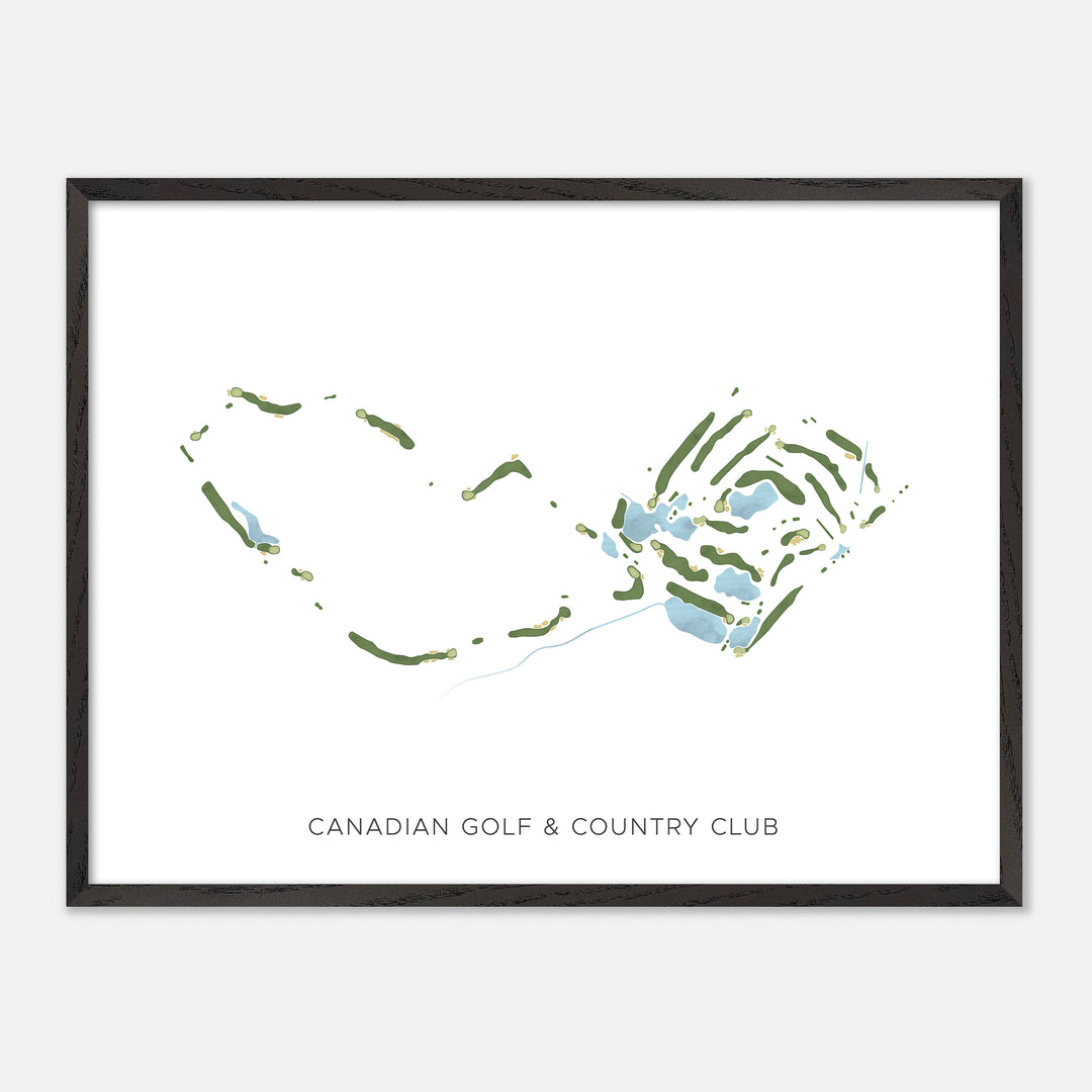 Print of Canadian Golf & Country Club Modern Map