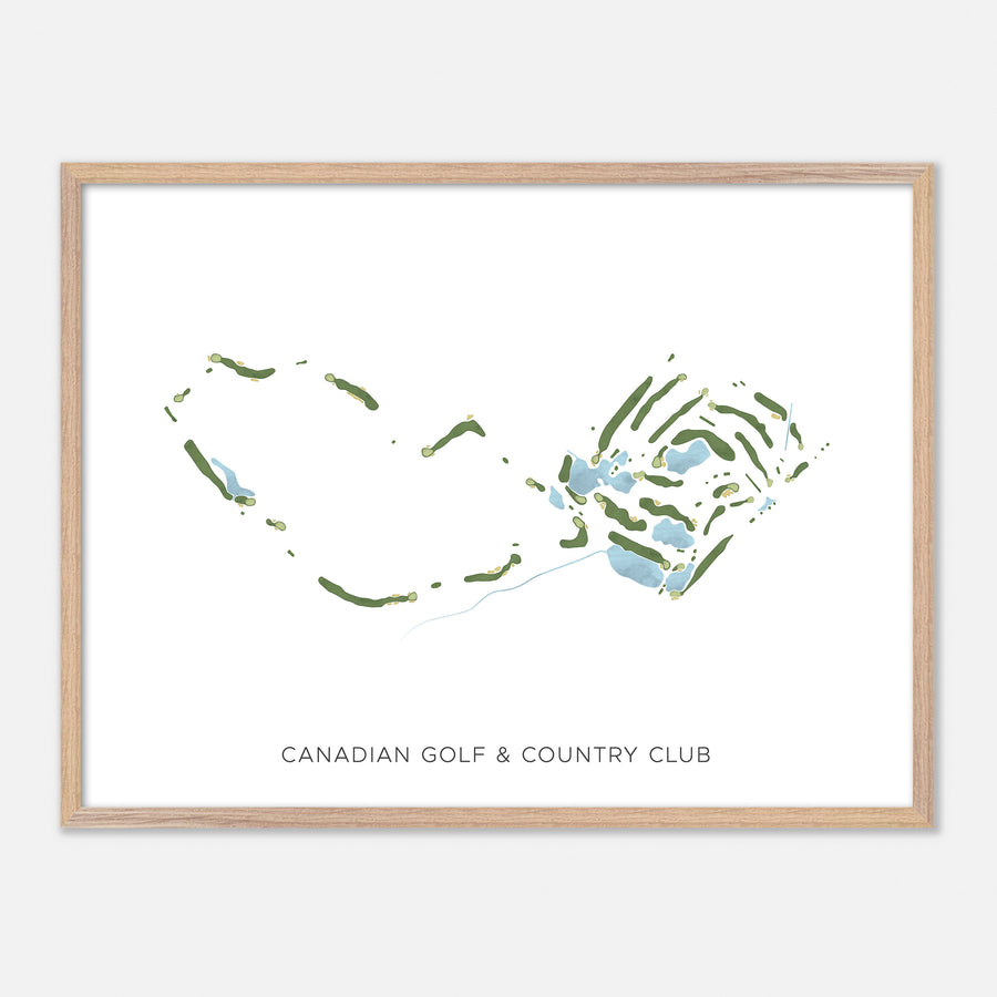 Print of Canadian Golf & Country Club Modern Map