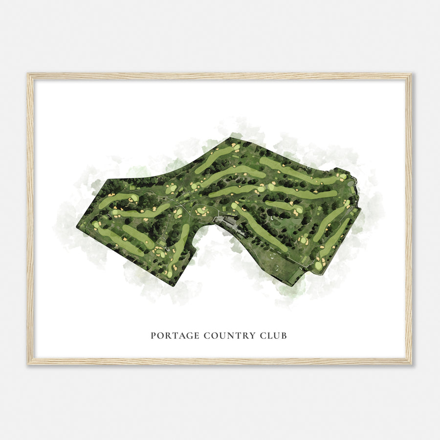 Print of Portage Country Club Classic Map