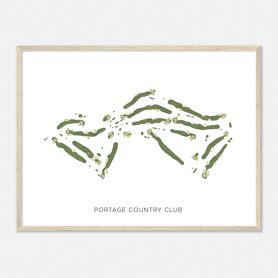 Print of Portage Country Club Modern Map