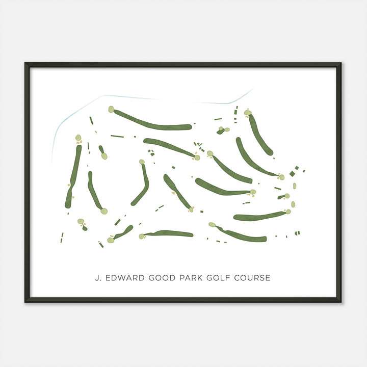 Print of J. Edward Good Park Golf Course Modern Map