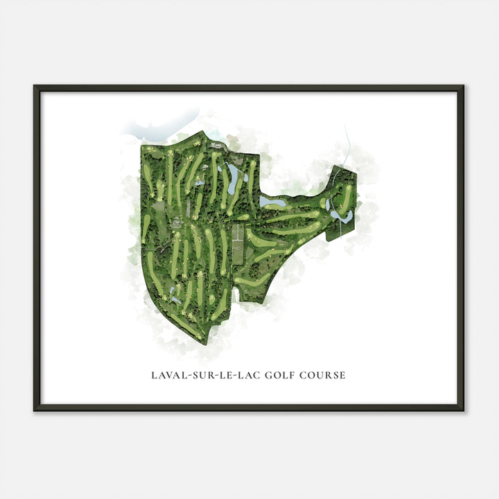 Print of Laval-Sur-Le-Lac Golf Course Classic Map