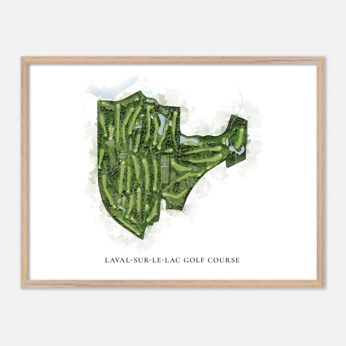 Print of Laval-Sur-Le-Lac Golf Course Classic Map