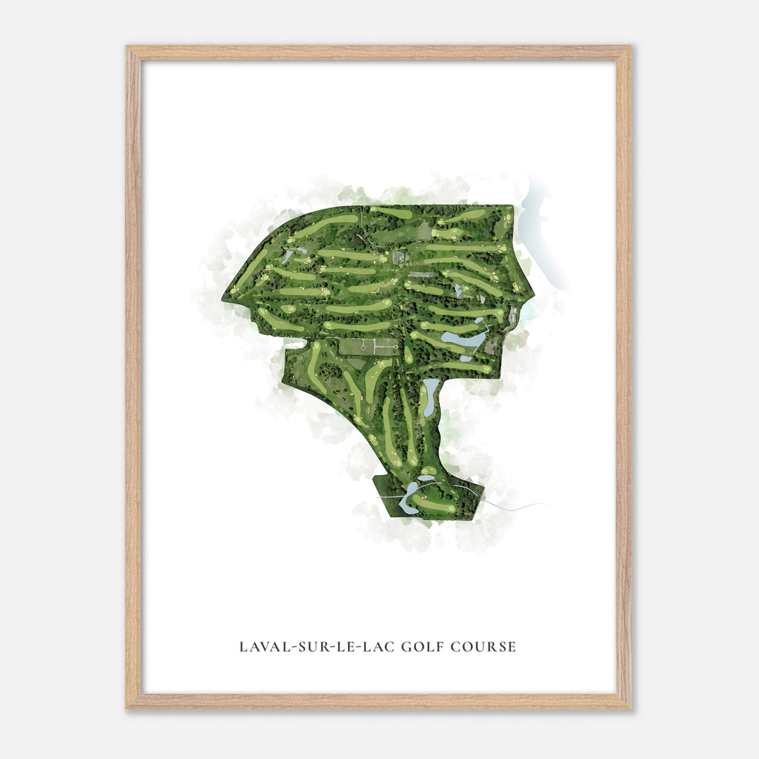Print of Laval-Sur-Le-Lac Golf Course Classic Map