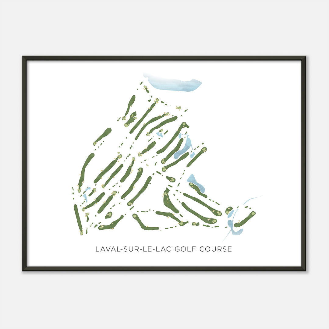 Print of Laval-Sur-Le-Lac Golf Course Modern Map