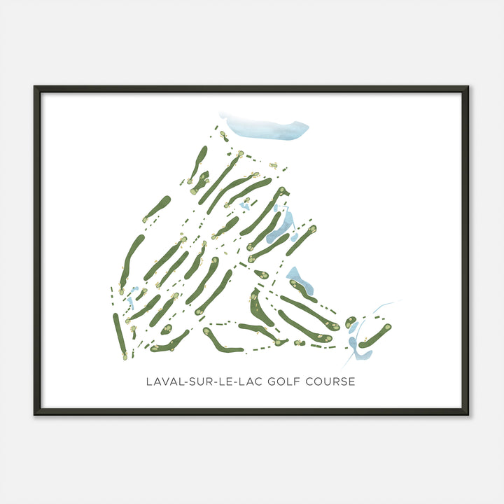 Print of Laval-Sur-Le-Lac Golf Course Modern Map