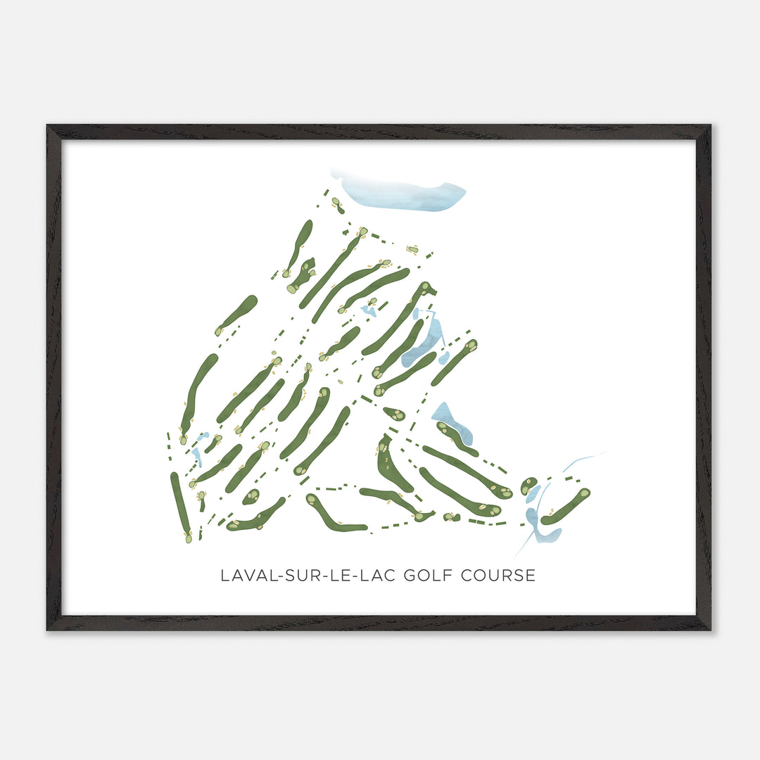 Print of Laval-Sur-Le-Lac Golf Course Modern Map
