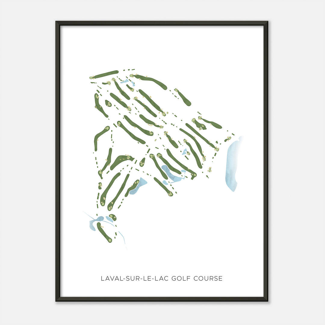 Print of Laval-Sur-Le-Lac Golf Course Modern Map