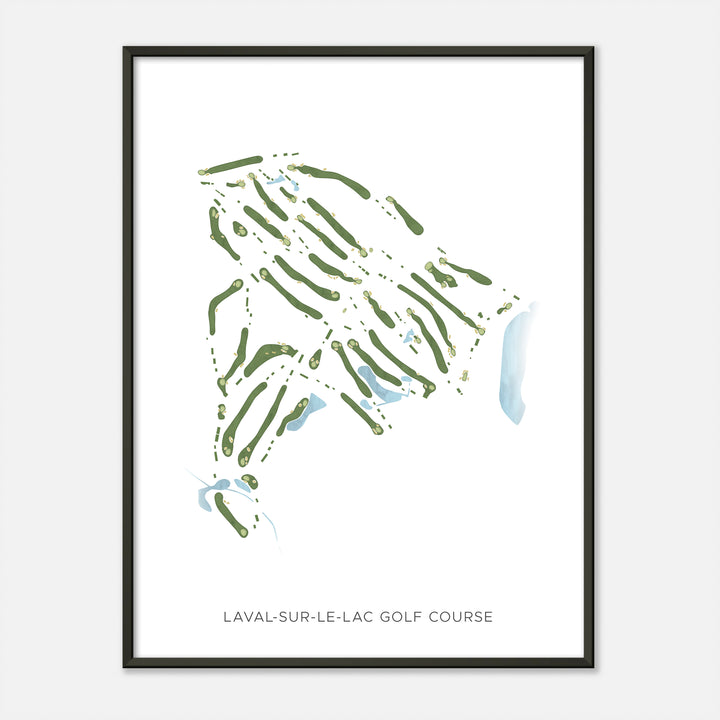 Print of Laval-Sur-Le-Lac Golf Course Modern Map