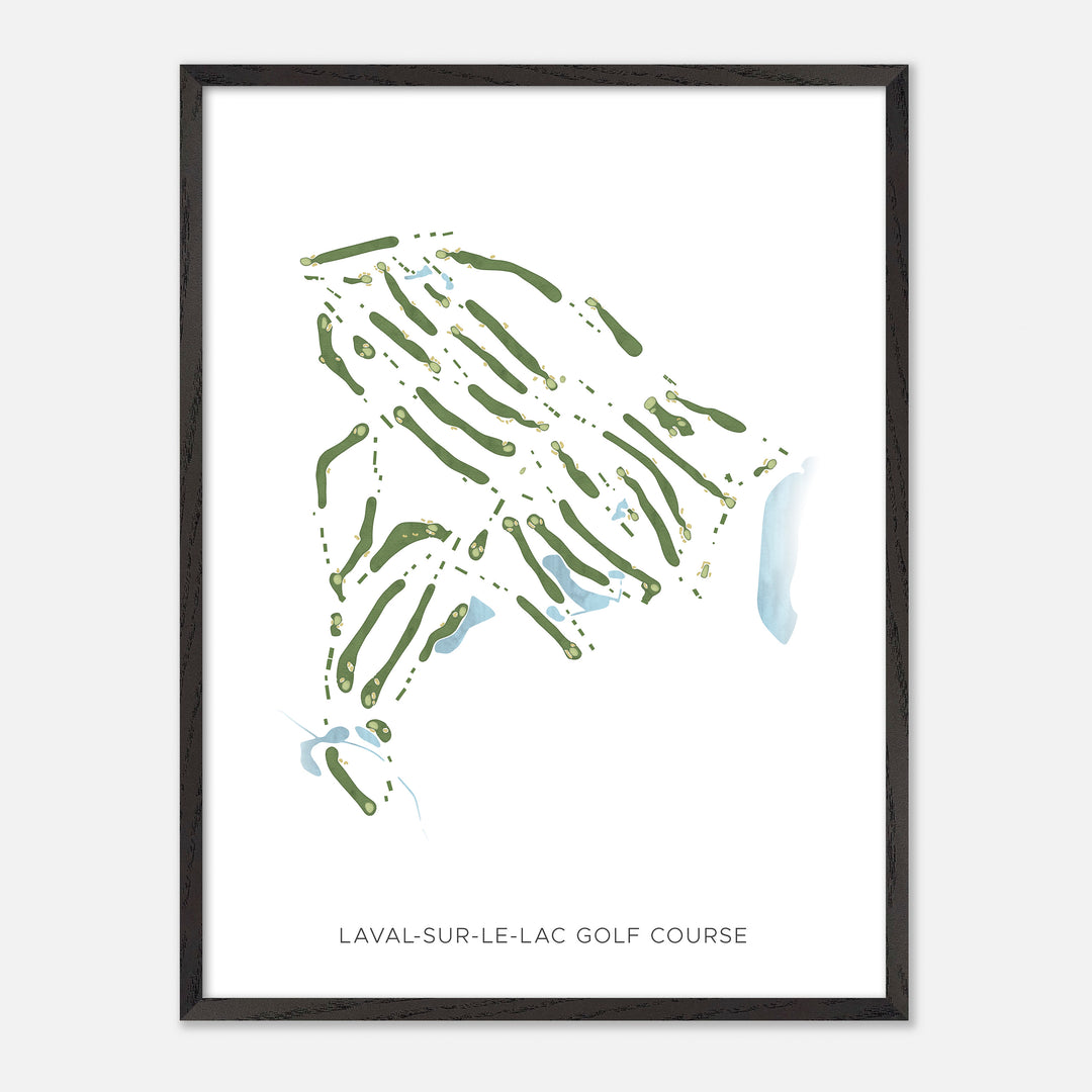 Print of Laval-Sur-Le-Lac Golf Course Modern Map