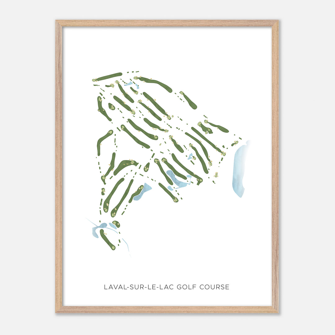 Print of Laval-Sur-Le-Lac Golf Course Modern Map