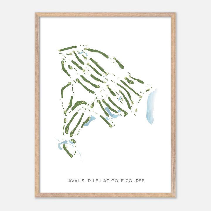 Print of Laval-Sur-Le-Lac Golf Course Modern Map