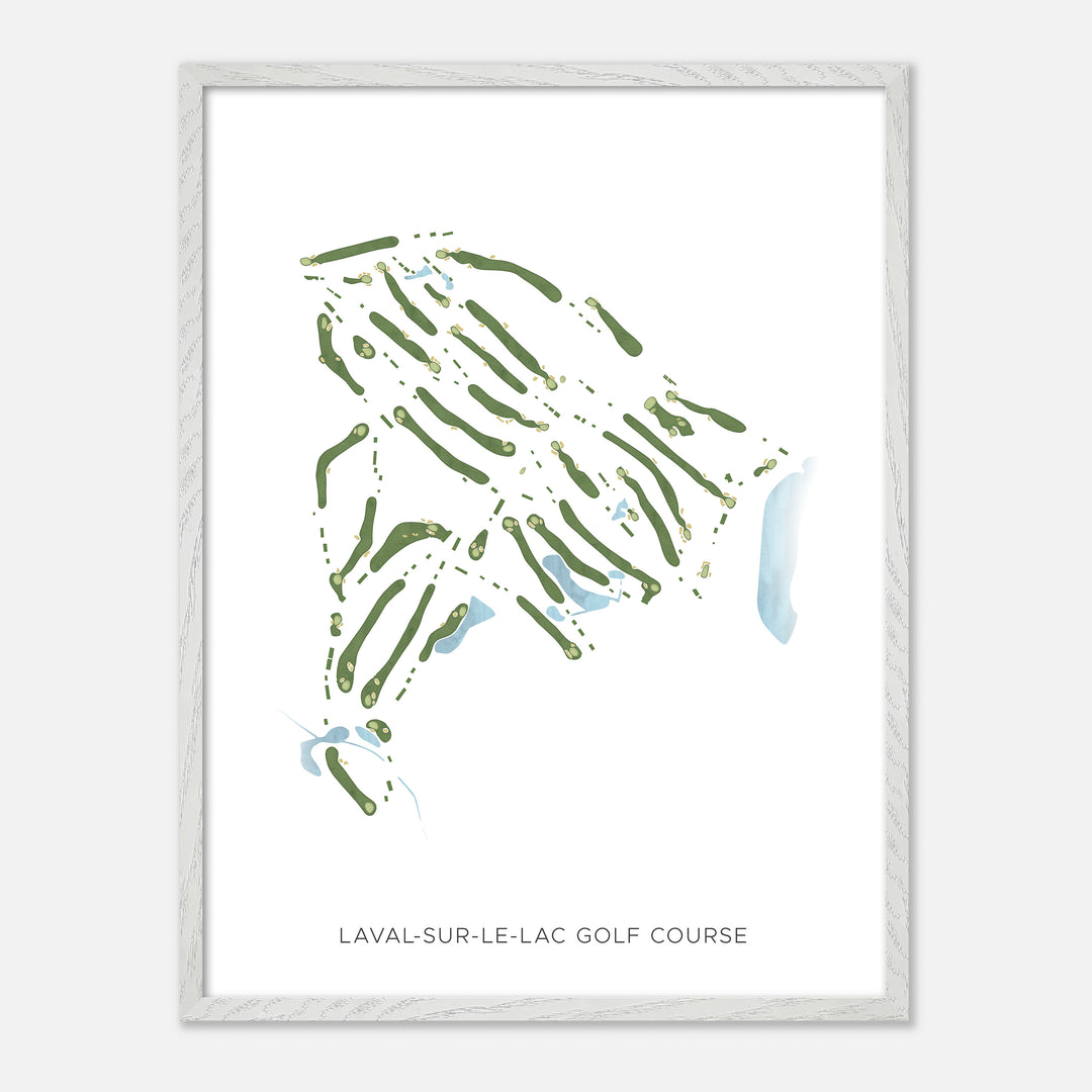 Print of Laval-Sur-Le-Lac Golf Course Modern Map