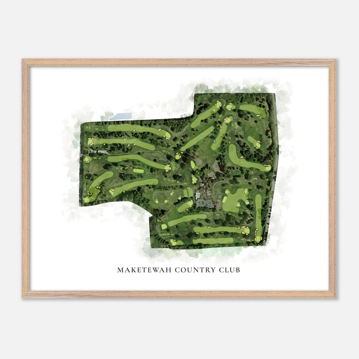 Print of Maketewah Country Club Classic Map