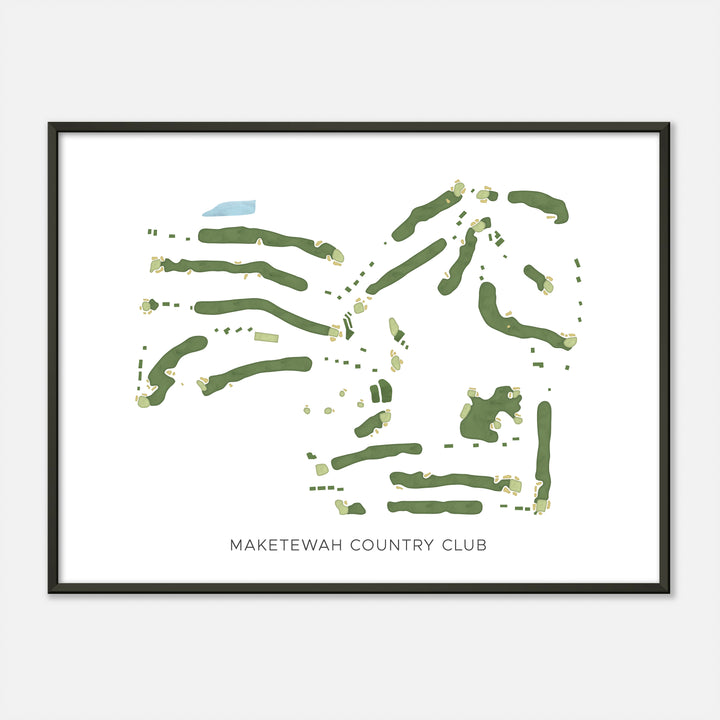 Print of Maketewah Country Club Modern Map