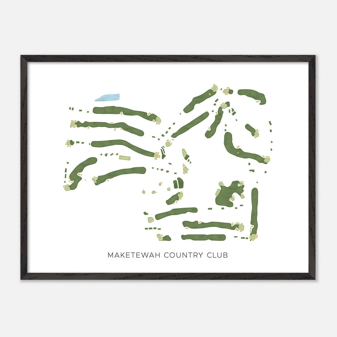 Print of Maketewah Country Club Modern Map