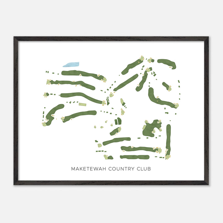 Print of Maketewah Country Club Modern Map