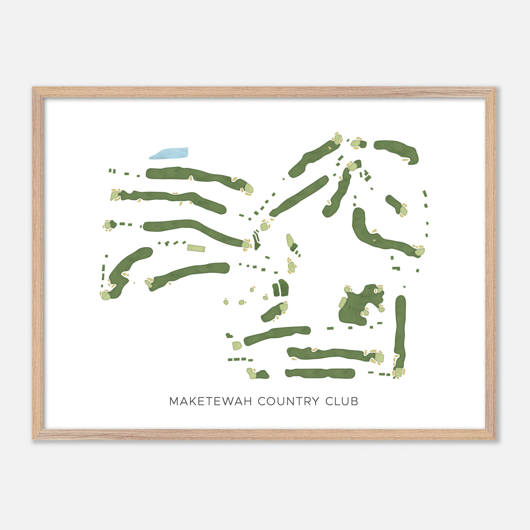 Print of Maketewah Country Club Modern Map
