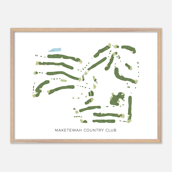 Print of Maketewah Country Club Modern Map