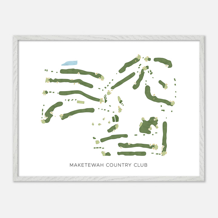 Print of Maketewah Country Club Modern Map