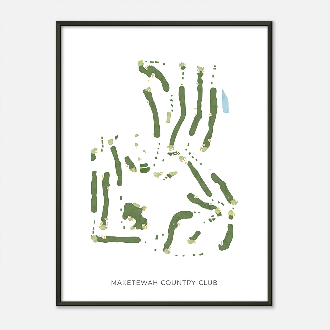 Print of Maketewah Country Club Modern Map