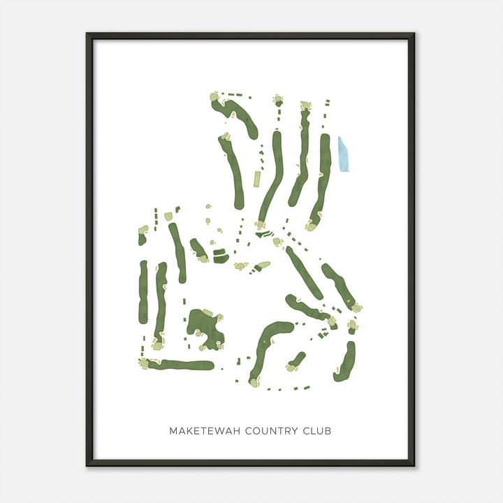 Print of Maketewah Country Club Modern Map